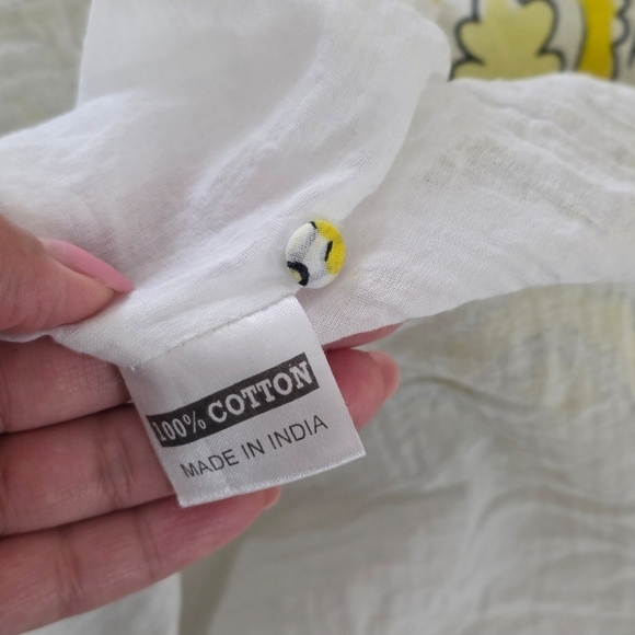 Olivia James The Label Scoop Neck Puff Sleeve Belted Midi Dress, Size Medium - Picture 10 of 10